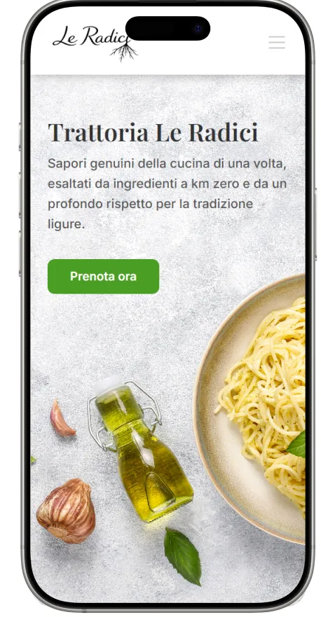 ito web trattoria su smartphone - Ottimizzazione mobile e-commerce e prenotazioni WordPress